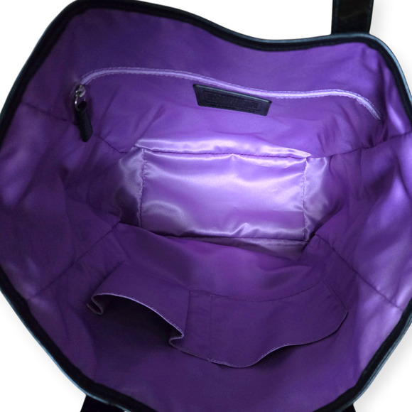 Coach Waverly Vinage Dot OP Art Coated Canvas Tote Bag Rare - Picture 7 of 8